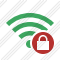 Icône Wi Fi Green Lock