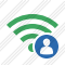 Иконка Wi-Fi Зелёная Пользователь