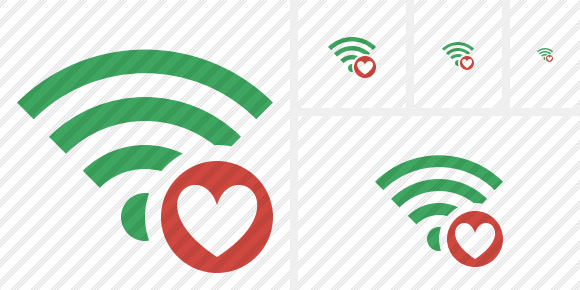 Иконка Wi-Fi Зелёная Избранное