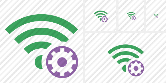 Wi Fi Green Settings Symbol