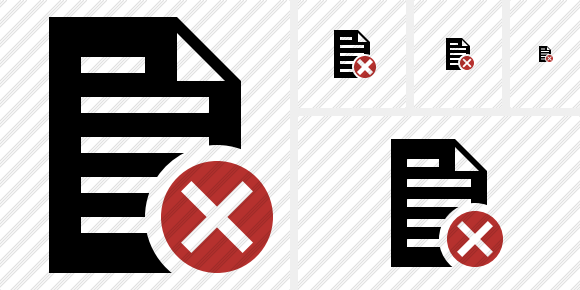 Document Cancel Symbol