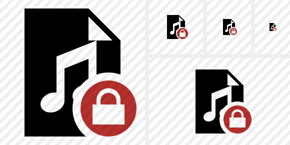 File Music Lock Symbol