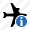 Icône Airplane Horizontal Information