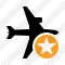 Icone Airplane Horizontal Star