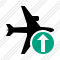 Icone Airplane Horizontal Upload