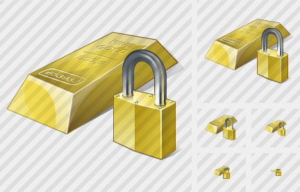 Gold Locked Symbol