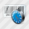 Icône Bar Code Clock