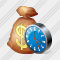 Icône Money Bag Clock