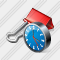 Icône Paper Clip Clock