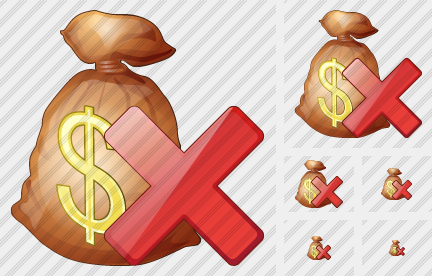 Money Bag Delete Symbol