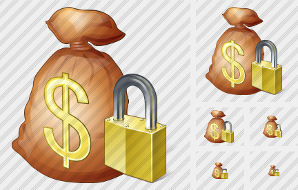 Money Bag Locked Symbol