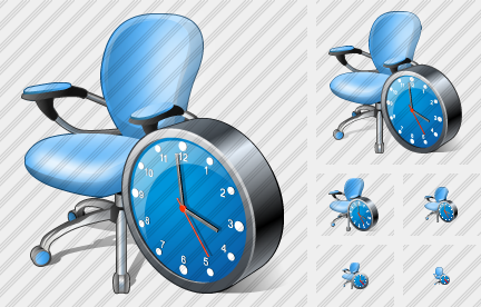 Office Chair Clock Symbol