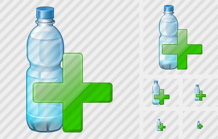 Water Bottle Add Symbol