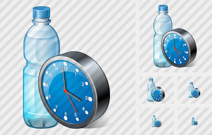 Water Bottle Clock Symbol