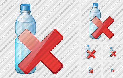 Water Bottle Delete Symbol