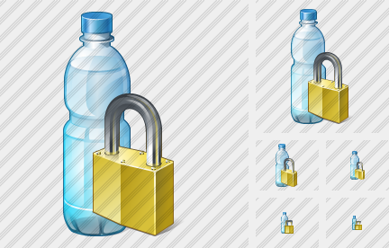 Water Bottle Locked Symbol