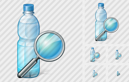 Water Bottle Search Symbol