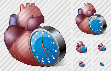 Heart Clock Symbol