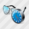 Icône Glasses Clock
