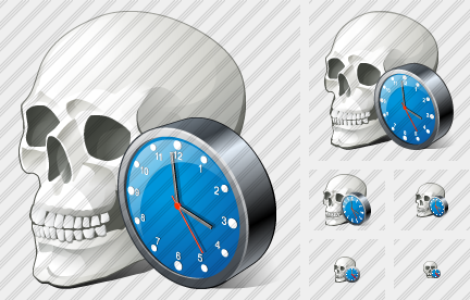 Icono Skull Clock