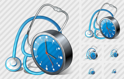 Stethoscope Clock Symbol