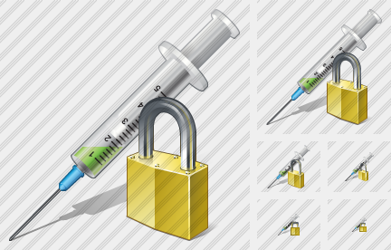 Syringe Locked Symbol