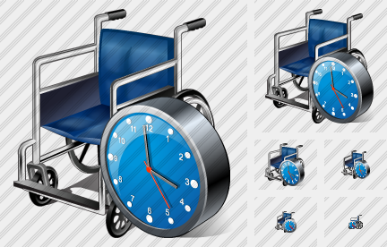 Wheel Chair Clock Icon