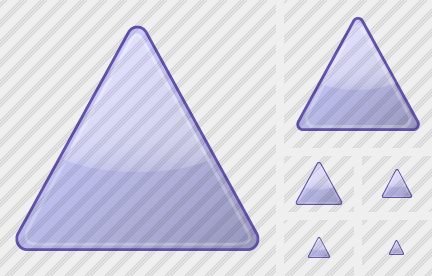 Иконка Треугольник Фиолетовая