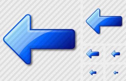 Arrow Left Blue Icon