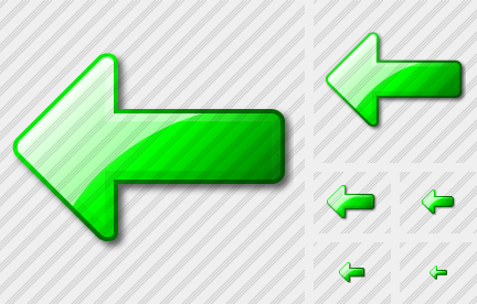 Arrow Left Green Icon