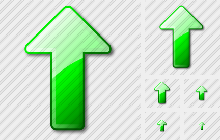 Иконка Стрелка Вверх Зелёная
