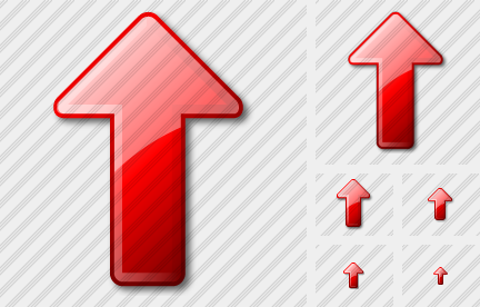 Иконка Стрелка Вверх Красная