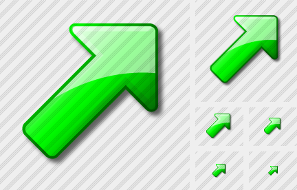 Arrow Up Right Green Icon