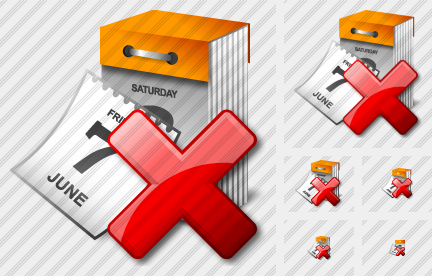 Calendar Delete Symbol