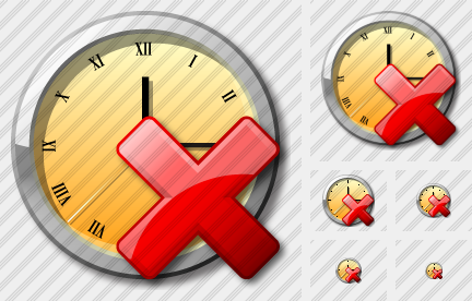 Clock Delete Icon