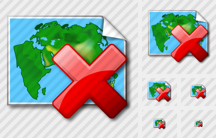 Icona Documento Mappa Elimina