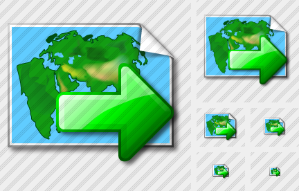 Icona Documento Mappa Esporta