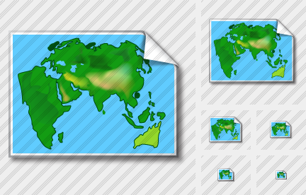 Icona Documento Mappa Icona Documento Mappa