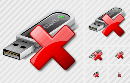 Icono Flashdrive Delete