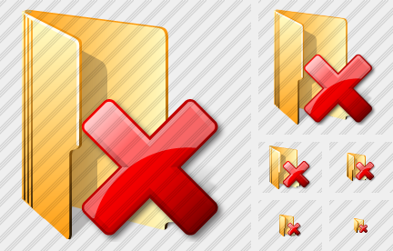 Folder Delete Symbol