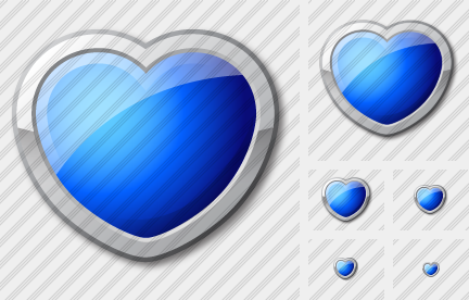 Icona Cuore Blu