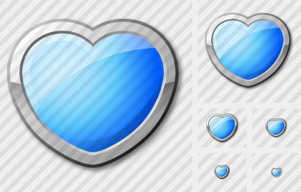 Heart Cyan Icon Heart Cyan Icon