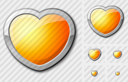 Heart Yellow Icon Heart Yellow Icon
