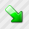 Arrow Down Right Green Icon