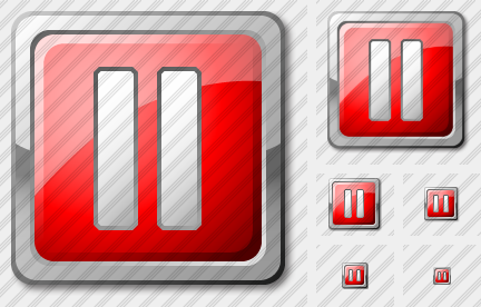 Media Pause Red Icon