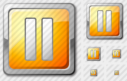 Media Pause Yellow Icon Media Pause Yellow Icon
