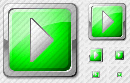 Media Play Green Symbol