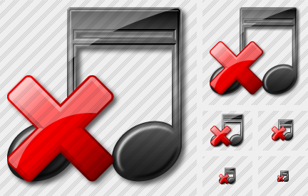 Music Delete Symbol