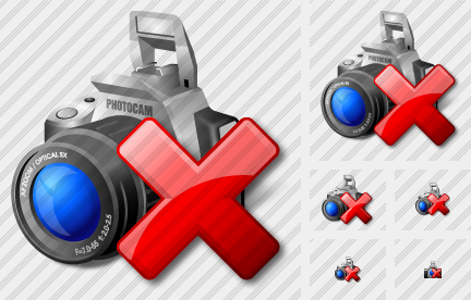 Photocamera Delete Icon Photocamera Delete Icon