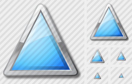 Icône Triangle Cyan